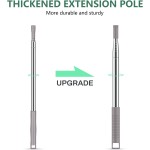 SetSail Extra-Long Dusters with Extension Pole 100-inch for Cleaning, Bendable Microfiber Head Washable Ceiling Fan Duster for High Ceilings, Furniture