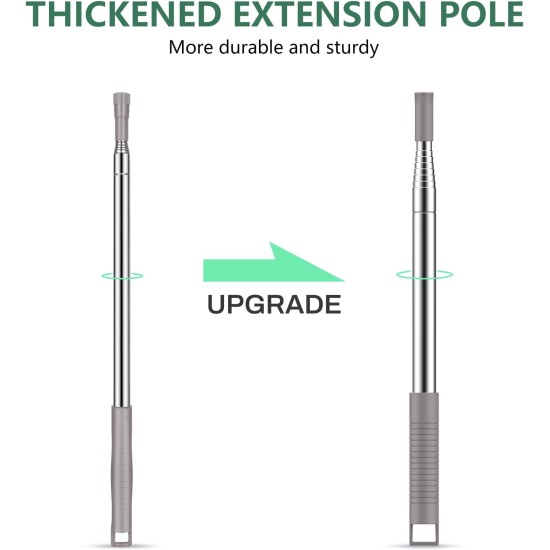 SetSail Extra-Long Dusters with Extension Pole 100-inch for Cleaning, Bendable Microfiber Head Washable Ceiling Fan Duster for High Ceilings, Furniture