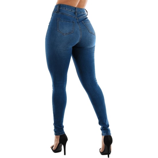 KUNMI Womens Curvy High Waist Stretch Butt Lifting Skinny Colombian Jeans KUNMI Womens Curvy High Waist Stretch Butt Lifting Skinny Colombian Jeans