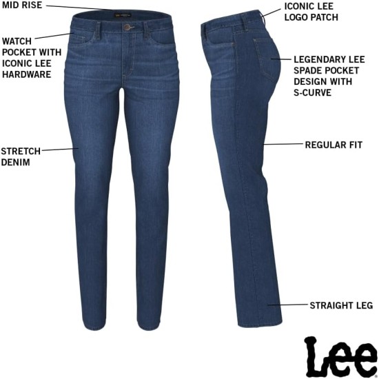 Lee Women's Legendary Mid Rise Straight Leg Jean