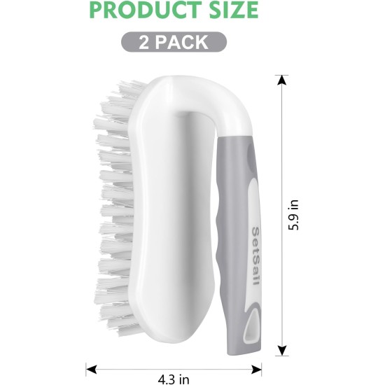 SetSail Scrub Brush, Heavy-Duty Scrub Brushes for Cleaning with Stiff Bristles Cleaning Brush for Shower, Bathroom, Carpet, Kitchen and Bathtub Scrubber - 2 Pack SetSail Scrub Brush, Heavy-Duty Scrub Brushes for Cleaning with Stiff Bristles Cleaning Brush for Shower, Bathroom, Carpet, Kitchen and Bathtub Scrubber - 2 Pack