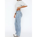 Women's Stretch Low Rise Double Button Elastic Skinny Vintage Flare Jeans Women's Stretch Low Rise Double Button Elastic Skinny Vintage Flare Jeans