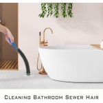 Refrigerator Coil Cleaning Brush，Sewer Set Brush Clog Remover,for Toilet, Kitchen Sink, Sewer, Bathroom Bathtub Hair Clogging Cleaning Tool，Long Drain Brush