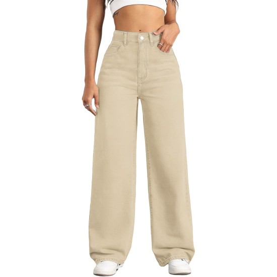 Straight Leg Jeans for Women,High Waisted Wide Leg Loose Stretchy Boyfriend Denim Pants Baggy Jeans for Women Straight Leg Jeans for Women,High Waisted Wide Leg Loose Stretchy Boyfriend Denim Pants Baggy Jeans for Women