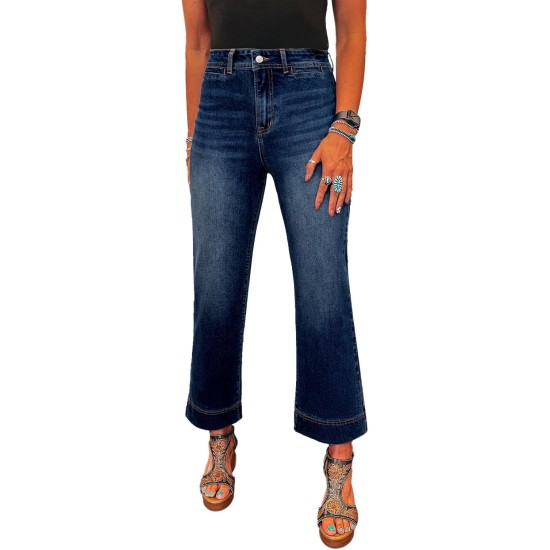 SHEWIN Women Wide Leg Jeans High Waisted Stretch Denim Pants Inseam 25-26 inch SHEWIN Women Wide Leg Jeans High Waisted Stretch Denim Pants Inseam 25-26 inch