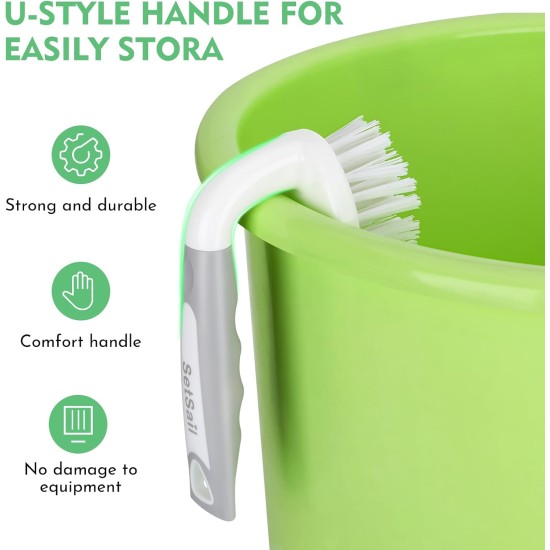 SetSail Scrub Brush, Heavy-Duty Scrub Brushes for Cleaning with Stiff Bristles Cleaning Brush for Shower, Bathroom, Carpet, Kitchen and Bathtub Scrubber - 2 Pack SetSail Scrub Brush, Heavy-Duty Scrub Brushes for Cleaning with Stiff Bristles Cleaning Brush for Shower, Bathroom, Carpet, Kitchen and Bathtub Scrubber - 2 Pack
