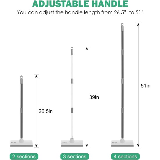 SetSail Floor Scrub Brush with 51-Inch Long Adjustable Handle 2 in 1 Scrape Brush Stiff Bristle Floor Scrubber for Cleaning Shower Bathroom Garage Kitchen Wall Deck Tub Tile