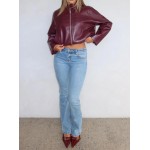 Women's Stretch Low Rise Double Button Elastic Skinny Vintage Flare Jeans Women's Stretch Low Rise Double Button Elastic Skinny Vintage Flare Jeans