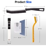 Window Track Cleaner Tools Set, 14 PCS Window Groove Cleaning Brush Kit for Sliding Door, Sill, Tile Lines, Shutter, Car Vents, Keyboard