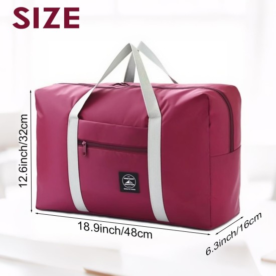 Large Capacity Travel Bag,Oxford Storage Bag, Clothing Storage Bag, Home and Travel, Multifunctional Sports Shoulder Bag (Magenta, Large) Large Capacity Travel Bag,Oxford Storage Bag, Clothing Storage Bag, Home and Travel, Multifunctional Sports Shoulder Bag (Magenta, Large)