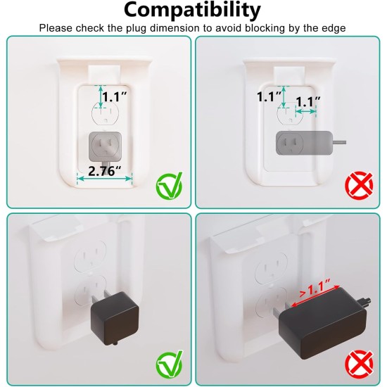 WALI Outlet Shelf Wall Holder, Bathroom Shelf up to 10lbs Standard Vertical Duplex Wall Organizer for Smart Home Decor Space Saving Power Tools, Toothbrush (OLS001-W), 1 Pack, White WALI Outlet Shelf Wall Holder, Bathroom Shelf up to 10lbs Standard Vertical Duplex Wall Organizer for Smart Home Decor Space Saving Power Tools, Toothbrush (OLS001-W), 1 Pack, White