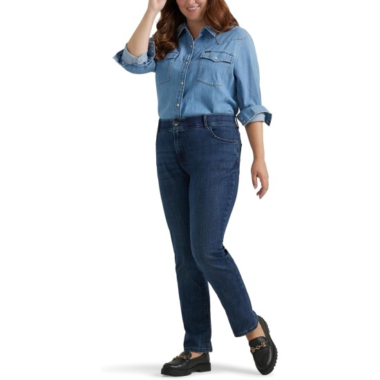 Lee Women's Plus Size Ultra Lux Comfort with Flex Motion Straight Leg Jean Lee Women's Plus Size Ultra Lux Comfort with Flex Motion Straight Leg Jean