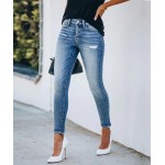 KUNMI Women's Ripped Skinny Jeans Distressed Stretchy Denim Pants