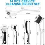 14Pcs Crevice Cleaning Brush Set, V Shape Grout Cleaner Brush for Deep Cleaning Gap, Hard Bristle Scrub Brushes Tools, Cleaning Supplies for Household Use, Bathroom, Kitchen, Toilet, Window 14Pcs Crevice Cleaning Brush Set, V Shape Grout Cleaner Brush for Deep Cleaning Gap, Hard Bristle Scrub Brushes Tools, Cleaning Supplies for Household Use, Bathroom, Kitchen, Toilet, Window