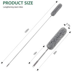 SetSail Extra-Long Dusters with Extension Pole 100-inch for Cleaning, Bendable Microfiber Head Washable Ceiling Fan Duster for High Ceilings, Furniture