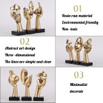 3 Pcs Thinker Small Statue Set - Black Gold Home Decor Abstract Art Figurines for Shelves, Living Room Coffee Table, Office Desktop (3 Pcs Gold, 6") 3 Pcs Thinker Small Statue Set - Black Gold Home Decor Abstract Art Figurines for Shelves, Living Room Coffee Table, Office Desktop (3 Pcs Gold, 6")