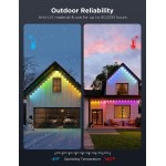 Govee Permanent Outdoor Lights Pro, 200ft with 120 RGBIC LED Lights for Daily and Accent Lighting, 75 Scene Modes for Outdoor Decor, IP67 Waterproof, Works with Alexa, Google Assistant, Matter, White