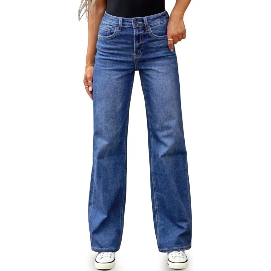 Women's High Waisted Straight Leg Jeans Stretchy Wide Leg Bootcut Denim Pants 2025 Trendy Women's High Waisted Straight Leg Jeans Stretchy Wide Leg Bootcut Denim Pants 2025 Trendy
