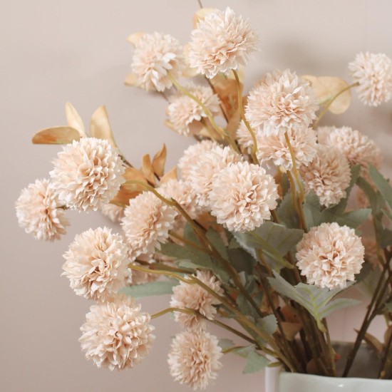 Artificial Flowers for Vase - Beige Silk Mums 10 Long Stems with Eucalyptus, Faux Flowers Home Decor, Neutral Tan Cream Floral Arrangement, Fake Chrysanthemum Pom Pom Stems, Spring Fall Centerpiece Artificial Flowers for Vase - Beige Silk Mums 10 Long Stems with Eucalyptus, Faux Flowers Home Decor, Neutral Tan Cream Floral Arrangement, Fake Chrysanthemum Pom Pom Stems, Spring Fall Centerpiece