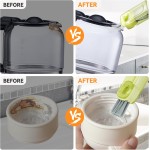 3 in 1 Cup Lid Gap Cleaning Brush Set, Multifunctional Bottle Cleaning Brush, Silicone Cup Lid Gap Cleaner, Home Kitchen Crevice Cleaning Tools (Multicolored)