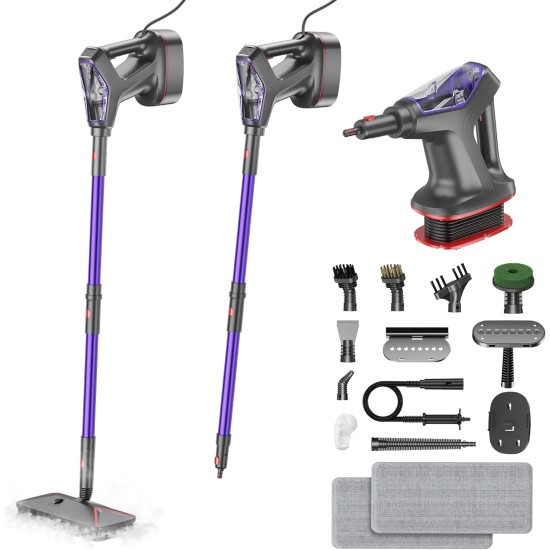 Steam Mop for Floor Cleaning, Heavy Duty All-in-One Steam Cleaner for Home with Detachable Handheld Steamer, for Hardwood, Tile, Walls, Grout, Windows, Furniture and Decks Steam Mop for Floor Cleaning, Heavy Duty All-in-One Steam Cleaner for Home with Detachable Handheld Steamer, for Hardwood, Tile, Walls, Grout, Windows, Furniture and Decks
