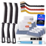 Window Track Cleaner Tools Set, 14 PCS Window Groove Cleaning Brush Kit for Sliding Door, Sill, Tile Lines, Shutter, Car Vents, Keyboard