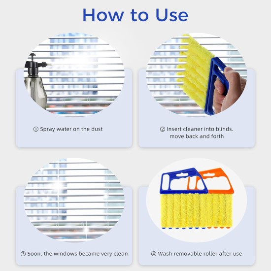 4Pcs Window Venetian Blind Cleaner Duster Tool,Washable 7 Fingers Dusting Cleaner and Air Vent Cleaner,Shutter Brush,Blinds Air Conditioner Keyboard Fan Duster Dirt Housekeeping Tool 4Pcs Window Venetian Blind Cleaner Duster Tool,Washable 7 Fingers Dusting Cleaner and Air Vent Cleaner,Shutter Brush,Blinds Air Conditioner Keyboard Fan Duster Dirt Housekeeping Tool