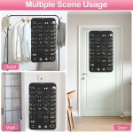 1 Pack Hanging Jewelry Organizer, 80 Clear Pockets earring organizer and storage, Accessories holder organizer for Closet, Jewelries, Necklace, Travel