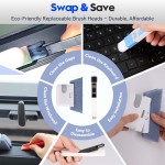 Window Track Cleaner Tools Set, 14 PCS Window Groove Cleaning Brush Kit for Sliding Door, Sill, Tile Lines, Shutter, Car Vents, Keyboard