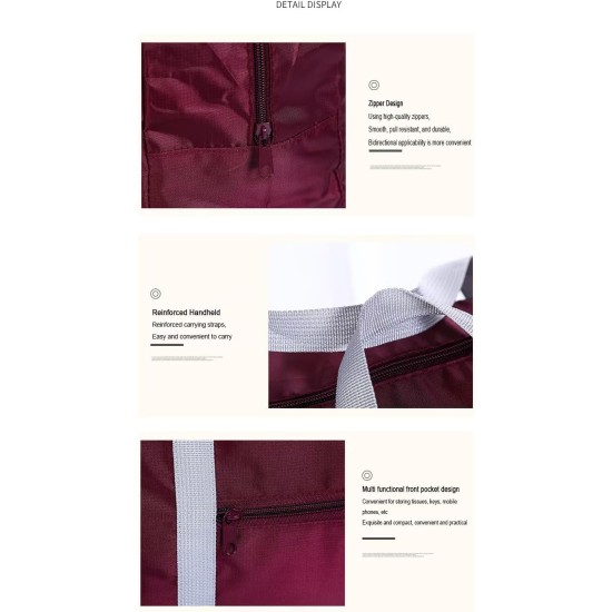 Large Capacity Travel Bag,Oxford Storage Bag, Clothing Storage Bag, Home and Travel, Multifunctional Sports Shoulder Bag (Magenta, Large) Large Capacity Travel Bag,Oxford Storage Bag, Clothing Storage Bag, Home and Travel, Multifunctional Sports Shoulder Bag (Magenta, Large)