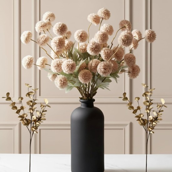 Artificial Flowers for Vase - Beige Silk Mums 10 Long Stems with Eucalyptus, Faux Flowers Home Decor, Neutral Tan Cream Floral Arrangement, Fake Chrysanthemum Pom Pom Stems, Spring Fall Centerpiece Artificial Flowers for Vase - Beige Silk Mums 10 Long Stems with Eucalyptus, Faux Flowers Home Decor, Neutral Tan Cream Floral Arrangement, Fake Chrysanthemum Pom Pom Stems, Spring Fall Centerpiece