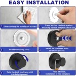 Suction Cup Hooks for Shower, Removable Towel Hooks for Bathroom Window Glass Door Wall, Bath Robe Looafh Wreath Hook for Hanging - 2 Pack, Black