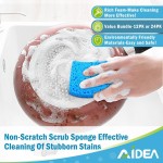 AIDEA Non Scratch Scrub Sponge, 24Count, Sponges for Dishes, Sponges Kitchen, Cleaning Sponge, Cleans Fast Without Scratching, Stands Up to Stuck-on Grime, Cleaning Power for Everyday Jobs AIDEA Non Scratch Scrub Sponge, 24Count, Sponges for Dishes, Sponges Kitchen, Cleaning Sponge, Cleans Fast Without Scratching, Stands Up to Stuck-on Grime, Cleaning Power for Everyday Jobs