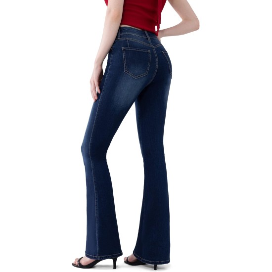 FLYING BANANA Women's Curvy Stretchy Bootcut Flare Denin Jeans FLYING BANANA Women's Curvy Stretchy Bootcut Flare Denin Jeans