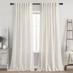 Cream Linen Back Tab Curtains 84 Inch Length for Living Room 2 Panel Set Neutral Modern Farmhouse Window Privacy Semi Sheer Linen Drapes Rustic Pinch Pleated Look Curtain Natural Ivory Colored Cream Linen Back Tab Curtains 84 Inch Length for Living Room 2 Panel Set Neutral Modern Farmhouse Window Privacy Semi Sheer Linen Drapes Rustic Pinch Pleated Look Curtain Natural Ivory Colored