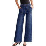 Sidefeel Womens Wide Leg Jeans High Waisted Stretchy Straight Leg Baggy Denim Pants with Pockets Sidefeel Womens Wide Leg Jeans High Waisted Stretchy Straight Leg Baggy Denim Pants with Pockets