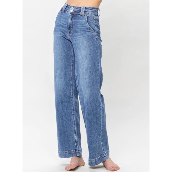 Astylish Women's High Waisted Wide Leg Straight Jeans Astylish Women's High Waisted Wide Leg Straight Jeans