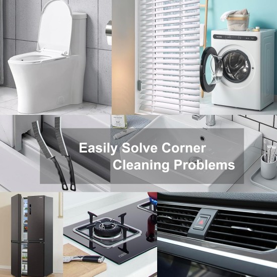 Crevice Cleaning Brush，Hard-Bristled Grout Brush，2026 New Multifunctional Gap Cleaning Brush Tool，Dead Corners Brushes for Bathroom Kitchen Tiles Window Door Slots，3pcs