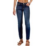 Flamingals Mid Rise Skinny Jeans for Women Trendy Wash Stretchy Butt Lifting Western Jeans with Pocket Back Flamingals Mid Rise Skinny Jeans for Women Trendy Wash Stretchy Butt Lifting Western Jeans with Pocket Back