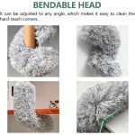 SetSail Extra-Long Dusters with Extension Pole 100-inch for Cleaning, Bendable Microfiber Head Washable Ceiling Fan Duster for High Ceilings, Furniture