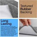 GORILLA GRIP Bath Rug Mat, Thick Soft Absorbent Chenille, Quick Dry Microfiber Mats, Rubber Backing Washable Shower Floor Rugs, US Designed Bathroom Bathmat Home Decor Accessories, 24x17, Grey GORILLA GRIP Bath Rug Mat, Thick Soft Absorbent Chenille, Quick Dry Microfiber Mats, Rubber Backing Washable Shower Floor Rugs, US Designed Bathroom Bathmat Home Decor Accessories, 24x17, Grey