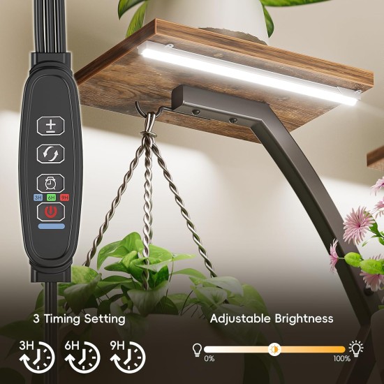 Plant Stand Indoor with Grow Lights - 7 Tiered Metal Corner Shelf for Multiple Plants, 63" Corner Plant Stand for Indoor Plants, X-Shaped Plant Rack for Home, Living Room, Office & Patio Decor Plant Stand Indoor with Grow Lights - 7 Tiered Metal Corner Shelf for Multiple Plants, 63" Corner Plant Stand for Indoor Plants, X-Shaped Plant Rack for Home, Living Room, Office & Patio Decor