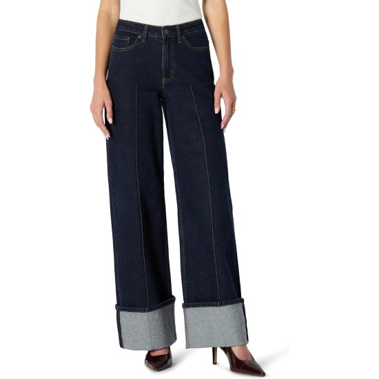 Amazon Essentials (Demi's Pick) Women's High-Rise Wide Leg Cuffed Jean Amazon Essentials (Demi's Pick) Women's High-Rise Wide Leg Cuffed Jean
