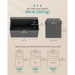 SONGMICS MAZIE Collection - 30 Inches Folding Storage Ottoman Bench, Ottoman Foot Rest, End of Bed Bench, Storage Chest, Load 660 lb, for Living Room, Bedroom, Entryway, Dark Gray ULSF47K SONGMICS MAZIE Collection - 30 Inches Folding Storage Ottoman Bench, Ottoman Foot Rest, End of Bed Bench, Storage Chest, Load 660 lb, for Living Room, Bedroom, Entryway, Dark Gray ULSF47K