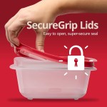 Rubbermaid EasyStore Large Containers, 18-Piece Set, Food Storage Containers with Lids