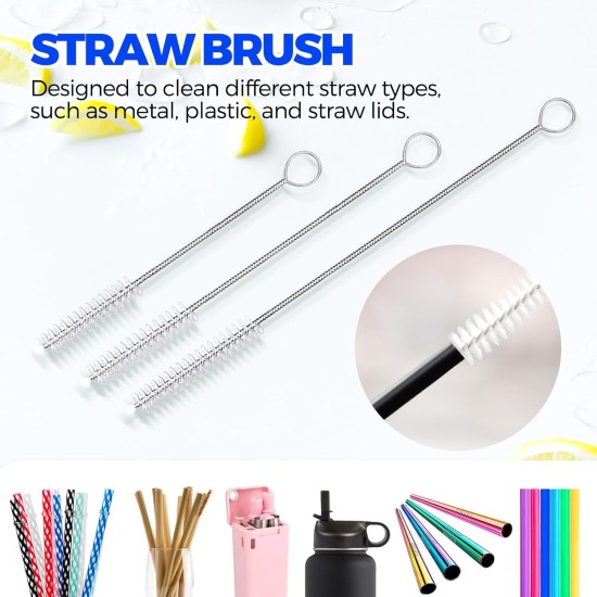 Holikme 6 Pack Dish Brush Set with Bottle Brush, Dish Scrub Brush, Pan Brush and 3 Straw Brushes, Deep Cleaning Handle Brush with Scraper Tip for Kitchen Sink Dishes Bottle Cup Pot and Pans (Gray) Holikme 6 Pack Dish Brush Set with Bottle Brush, Dish Scrub Brush, Pan Brush and 3 Straw Brushes, Deep Cleaning Handle Brush with Scraper Tip for Kitchen Sink Dishes Bottle Cup Pot and Pans (Gray)