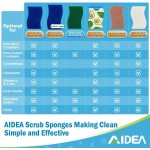 AIDEA Non Scratch Scrub Sponge, 24Count, Sponges for Dishes, Sponges Kitchen, Cleaning Sponge, Cleans Fast Without Scratching, Stands Up to Stuck-on Grime, Cleaning Power for Everyday Jobs AIDEA Non Scratch Scrub Sponge, 24Count, Sponges for Dishes, Sponges Kitchen, Cleaning Sponge, Cleans Fast Without Scratching, Stands Up to Stuck-on Grime, Cleaning Power for Everyday Jobs