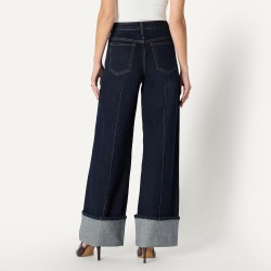 Amazon Essentials (Demi's Pick) Women's High-Rise Wide Leg Cuffed Jean Amazon Essentials (Demi's Pick) Women's High-Rise Wide Leg Cuffed Jean