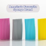 Scrub Daddy Damp Duster, Multipurpose Dusters for Cleaning - Wooden & Venetian Blind Cleaner Tool, Ridged Wet Dust Sponge for Skirting Board, Radiator, Blinds & Mirrors, Home Cleaning Products, Pink