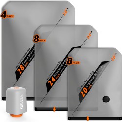 Rechargeable Wireless Pump Travel Storage Bags Set - 20 Pack Portable Space Saver Bags for Travel & Home - Vacuum Compression Packing Seal for Clothes, Blankets, Seasonal Storage